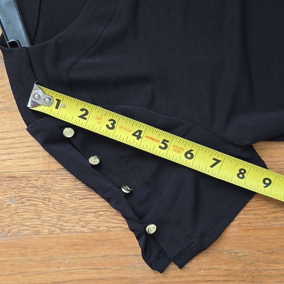 LIZ CLAIBORNE BRAND WOMEN'S BLACK SHORT SLEEVE TOP SIZE XS - Picture 15 of 16